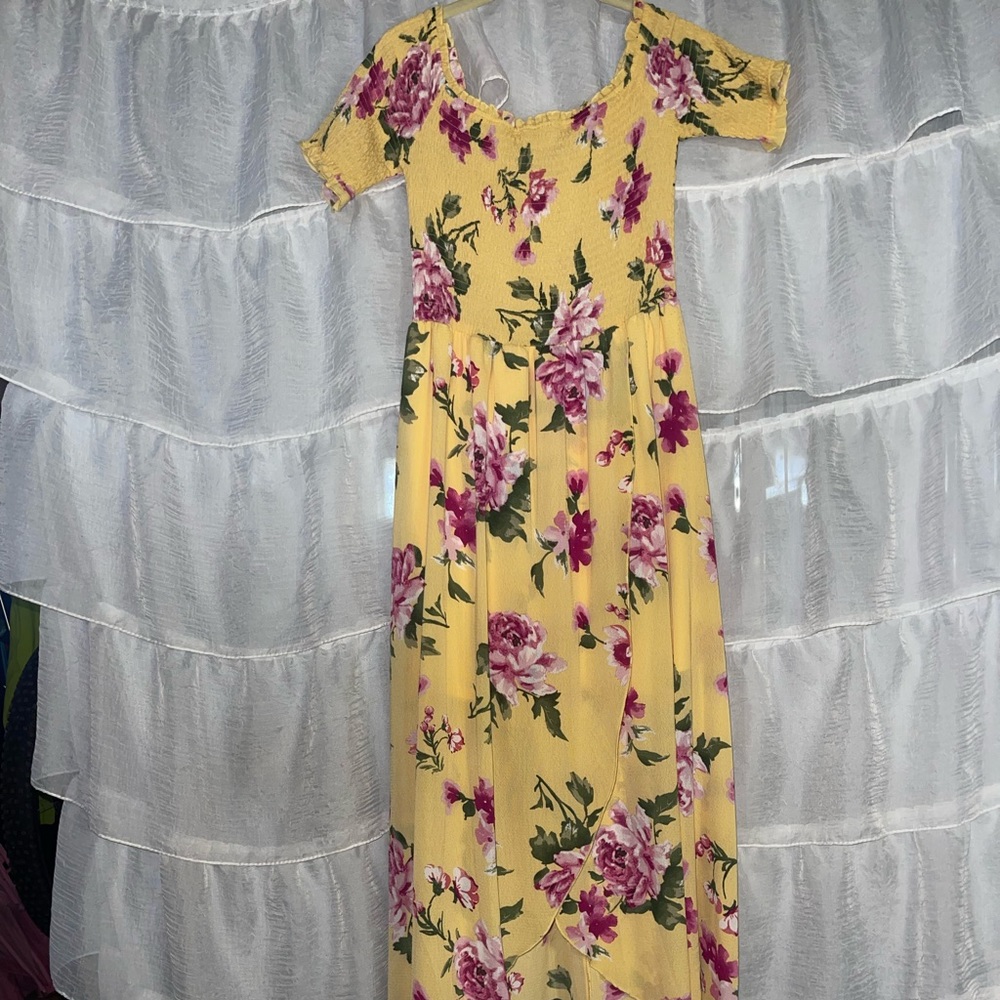 High low flower dress